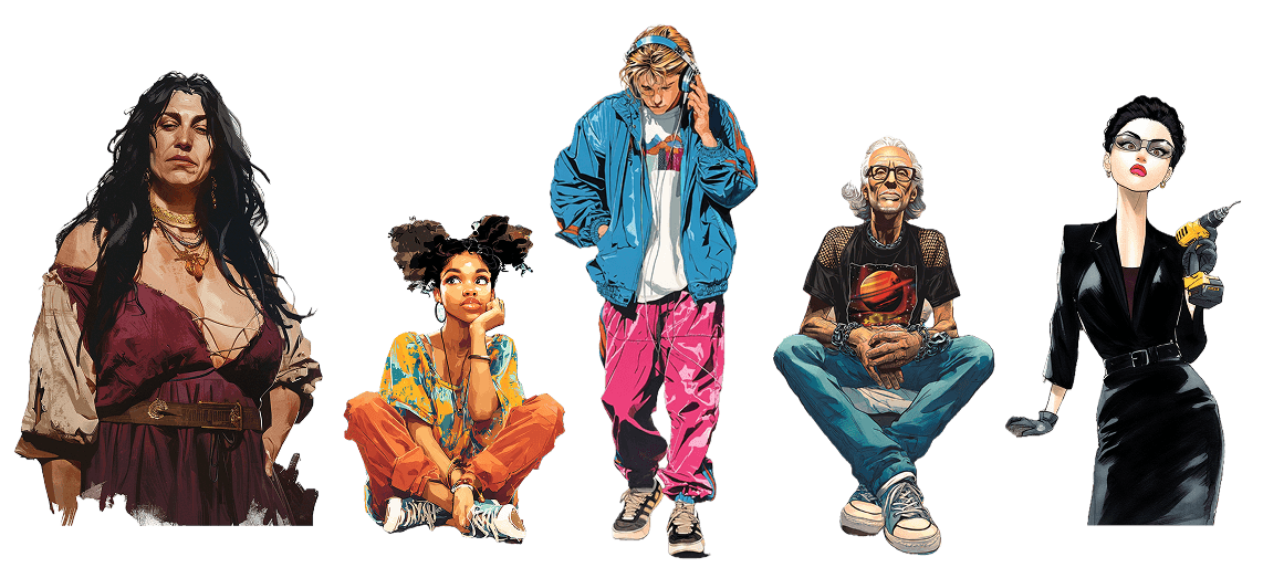 Audiopoesis characters